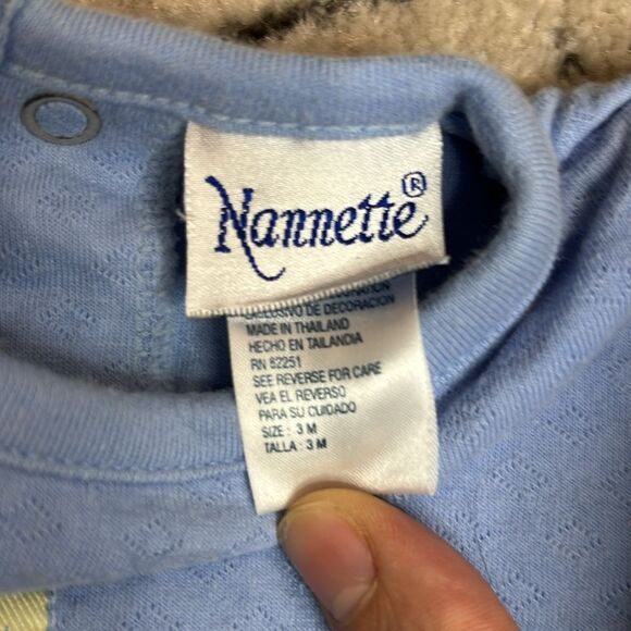 Vintage nanette baby blue airplane “up up and away” romper - 3M - Picture 3 of 5